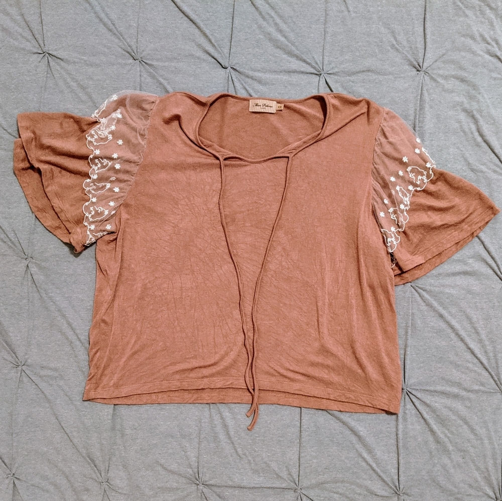Miss Patina peach crop top